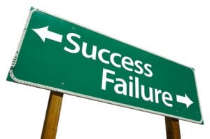 sign showing failure