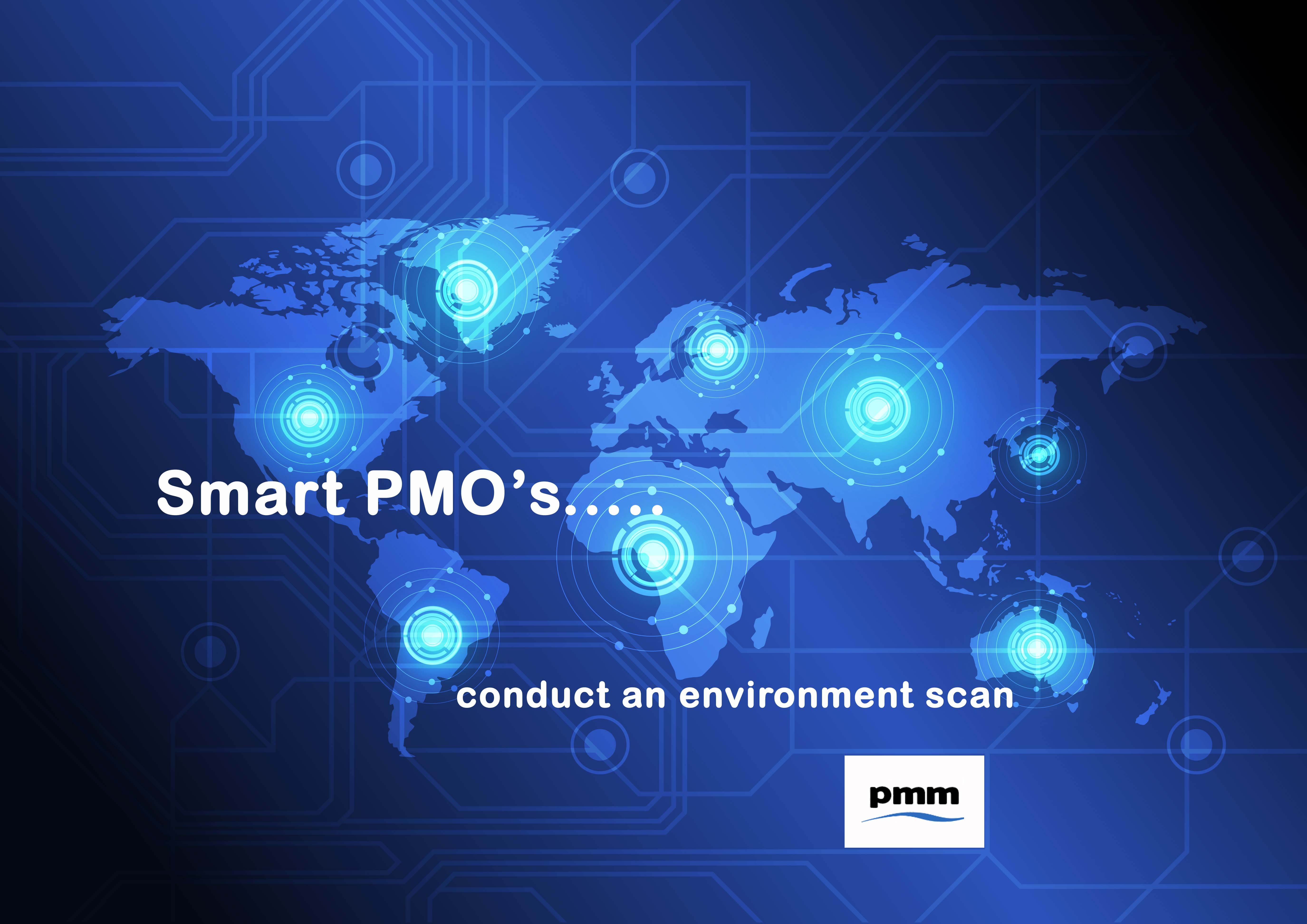 PMO conducting an environment scan for tools and processes