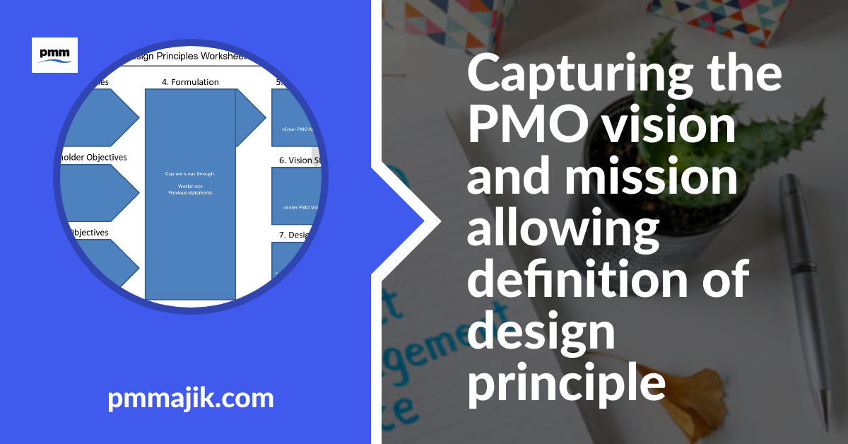 Capturing the PMO vision and mission allowing definition of design principle