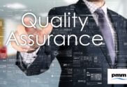 Business man clicking quality assurance