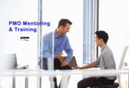 Two change professionals talking in office