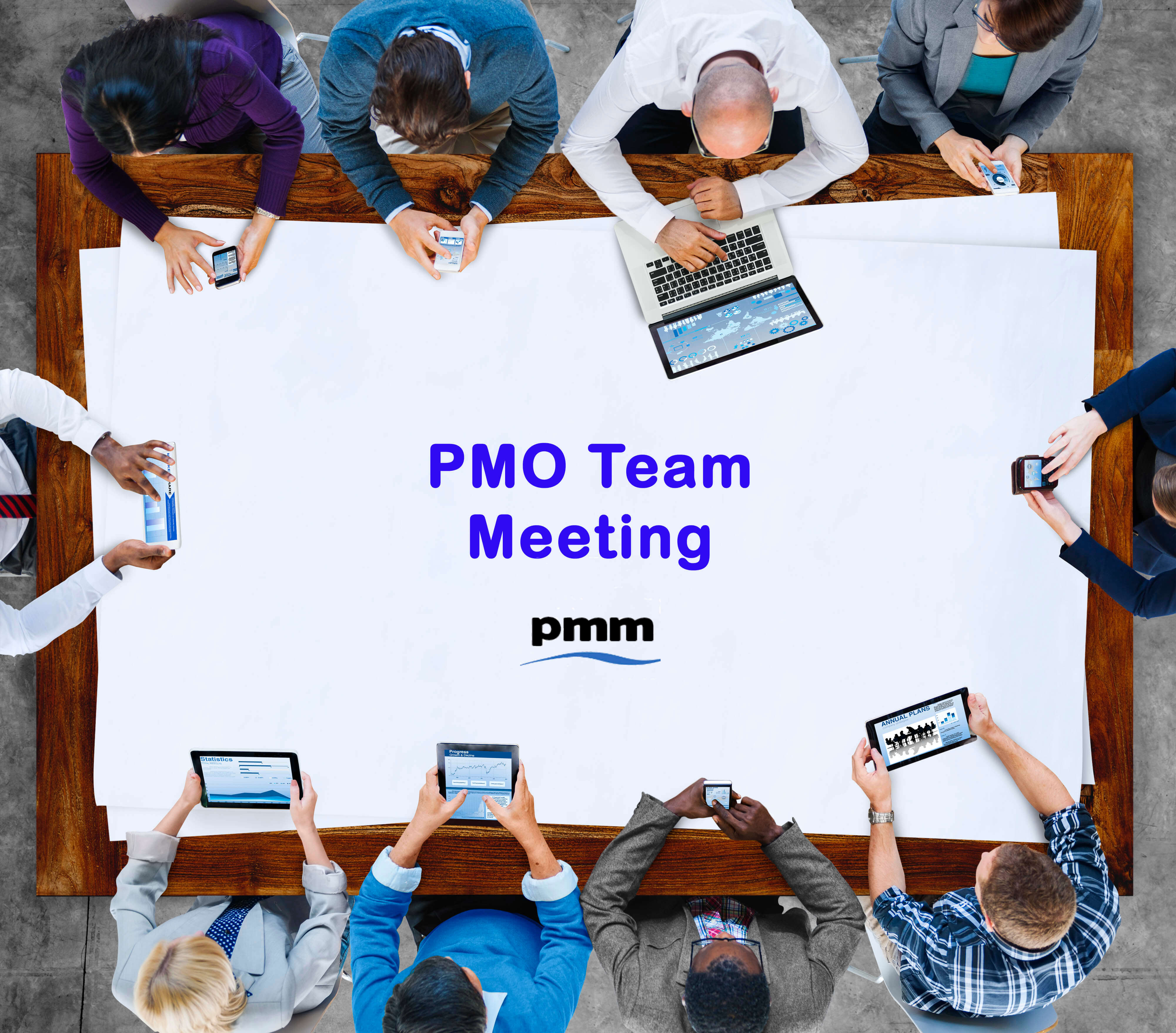 Team holding a PMO meeting