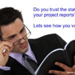 PMO reviewing project status reports