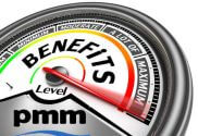 Dial showing PMO benefits