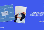 Man capturing projects into a book of work