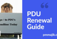 Project manager renewing PDU's