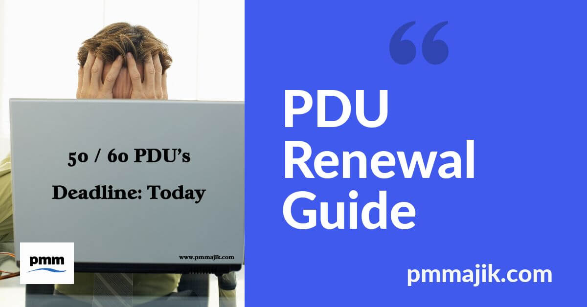 Project manager renewing PDU's