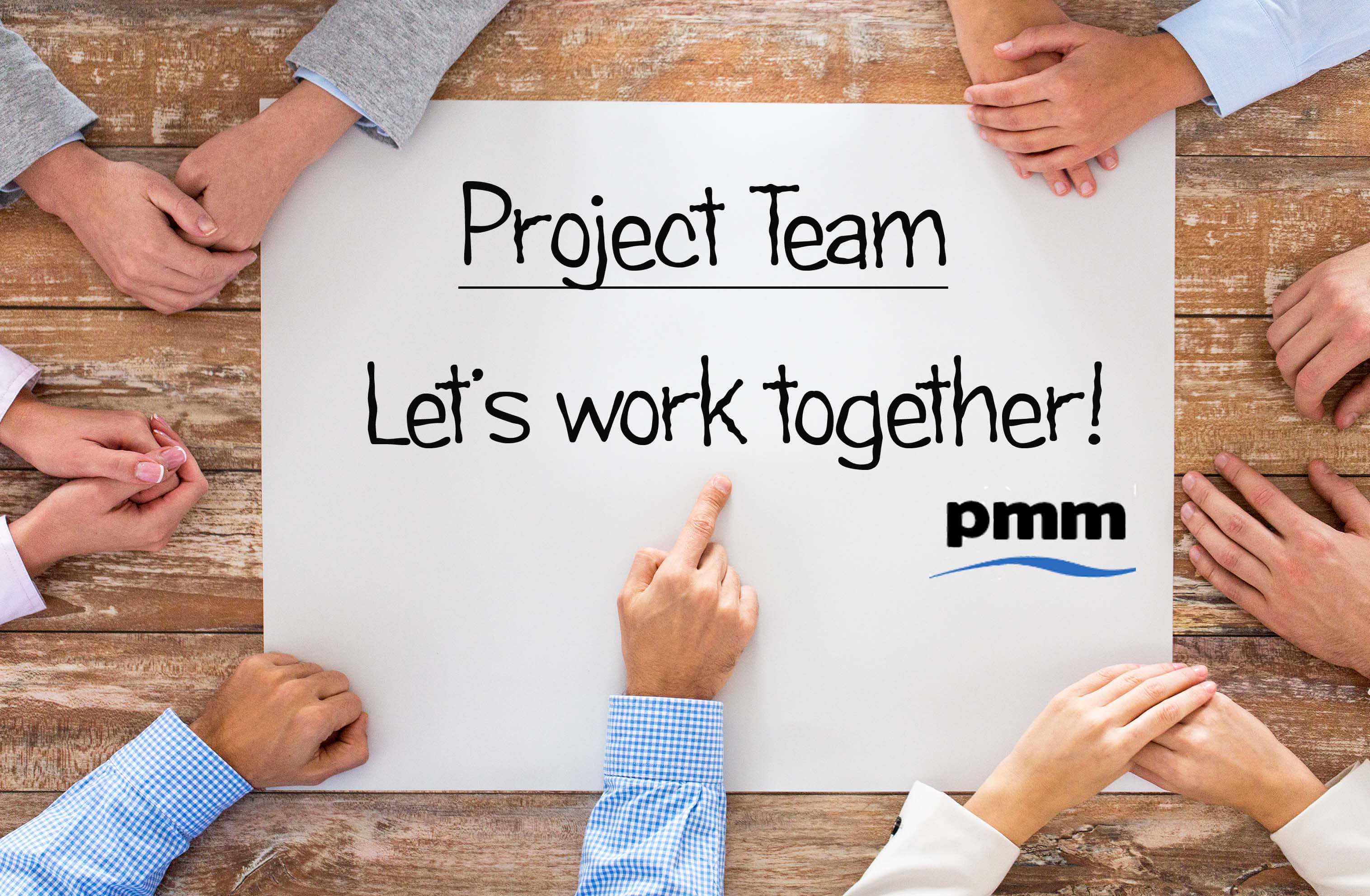 Project team working together