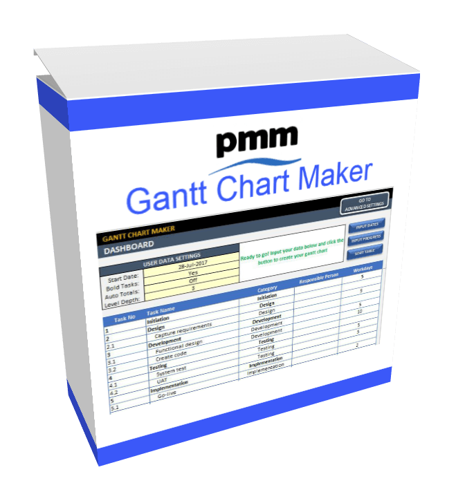 The Gantt Chart Maker by PM Majik