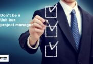 Project manager ticking check boxes