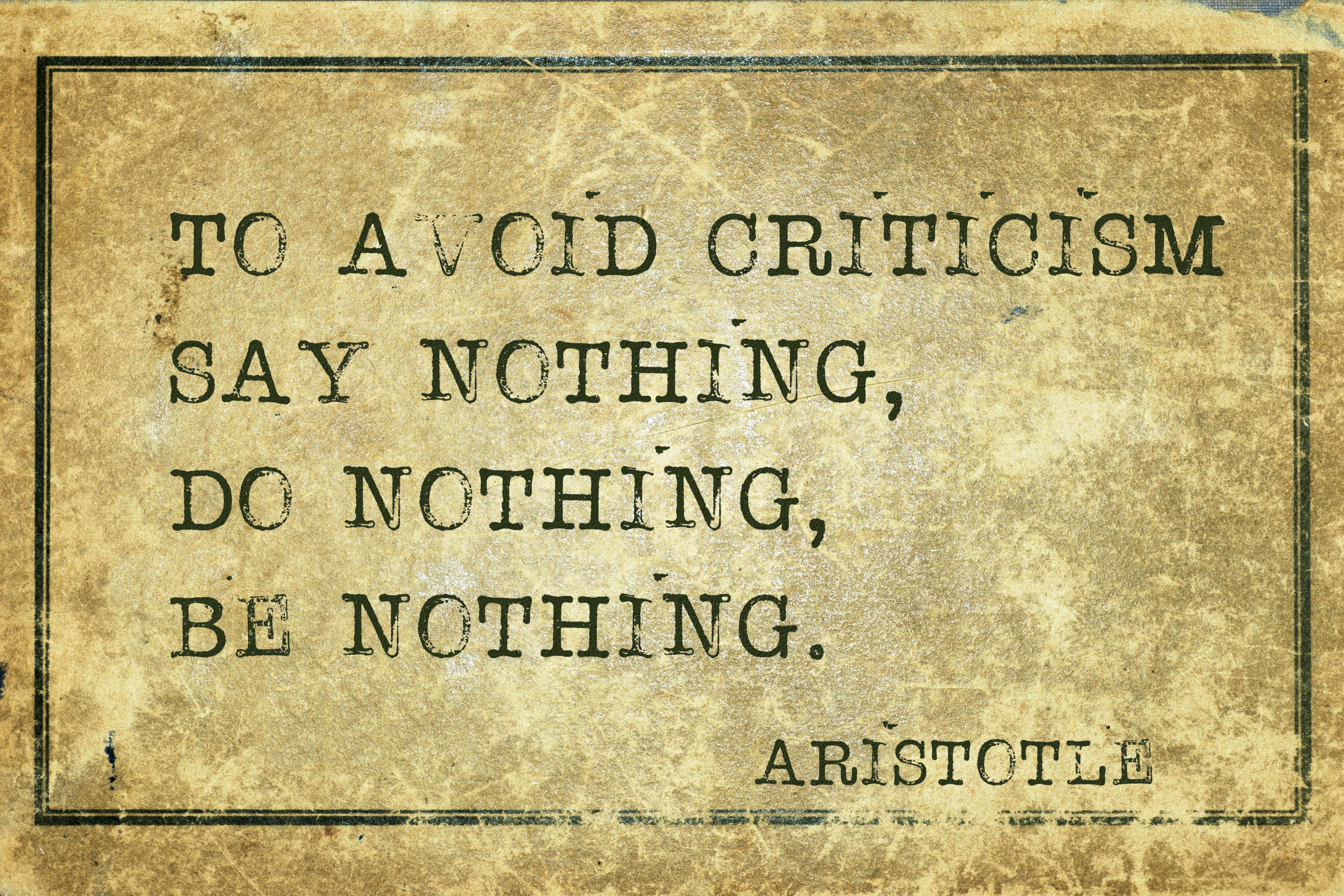 How to deal with criticism as a change professional