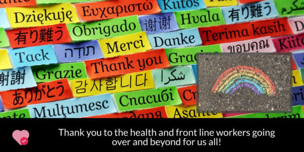 Thank you to the health and front line workers going over and beyond for us all!