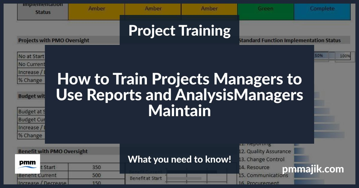 How to Train Projects Managers to Use Reports and Analysis