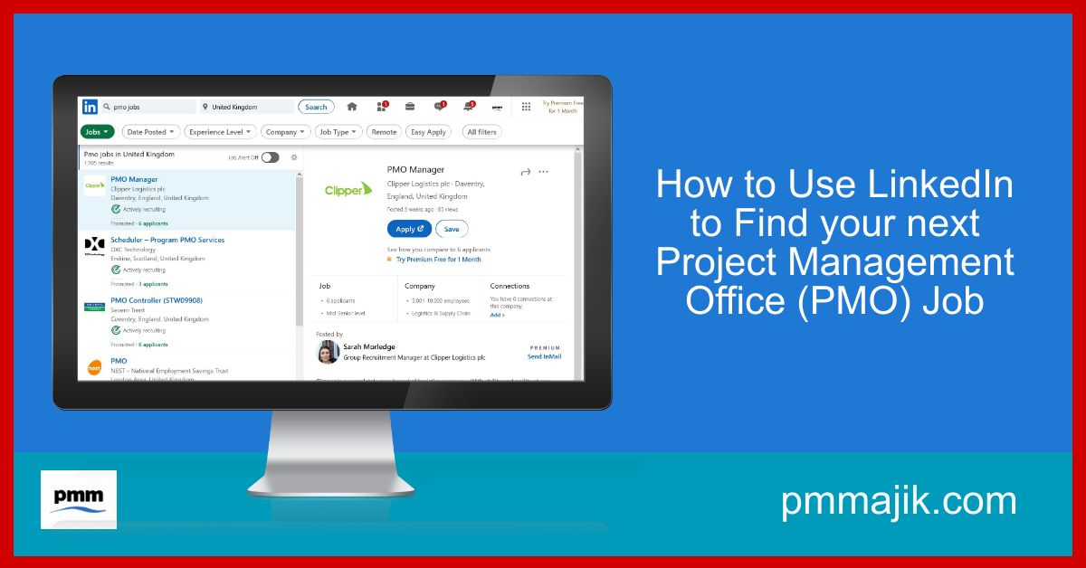 How to Use LinkedIn to Find your next Project Management Office (PMO) Job